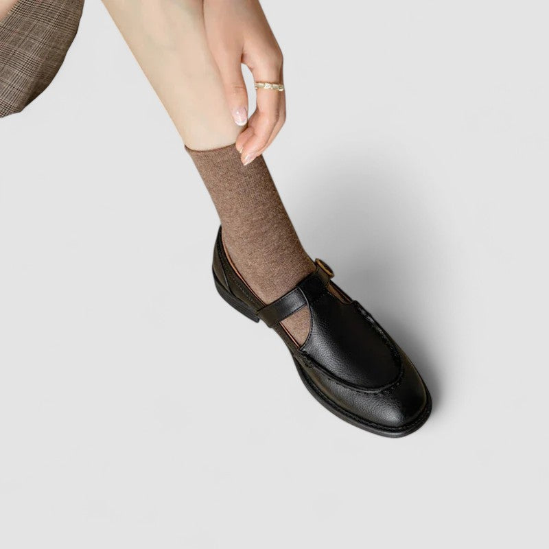 Zhelynne | Zapatos Mary Jane ortopédicos con punta cuadrada