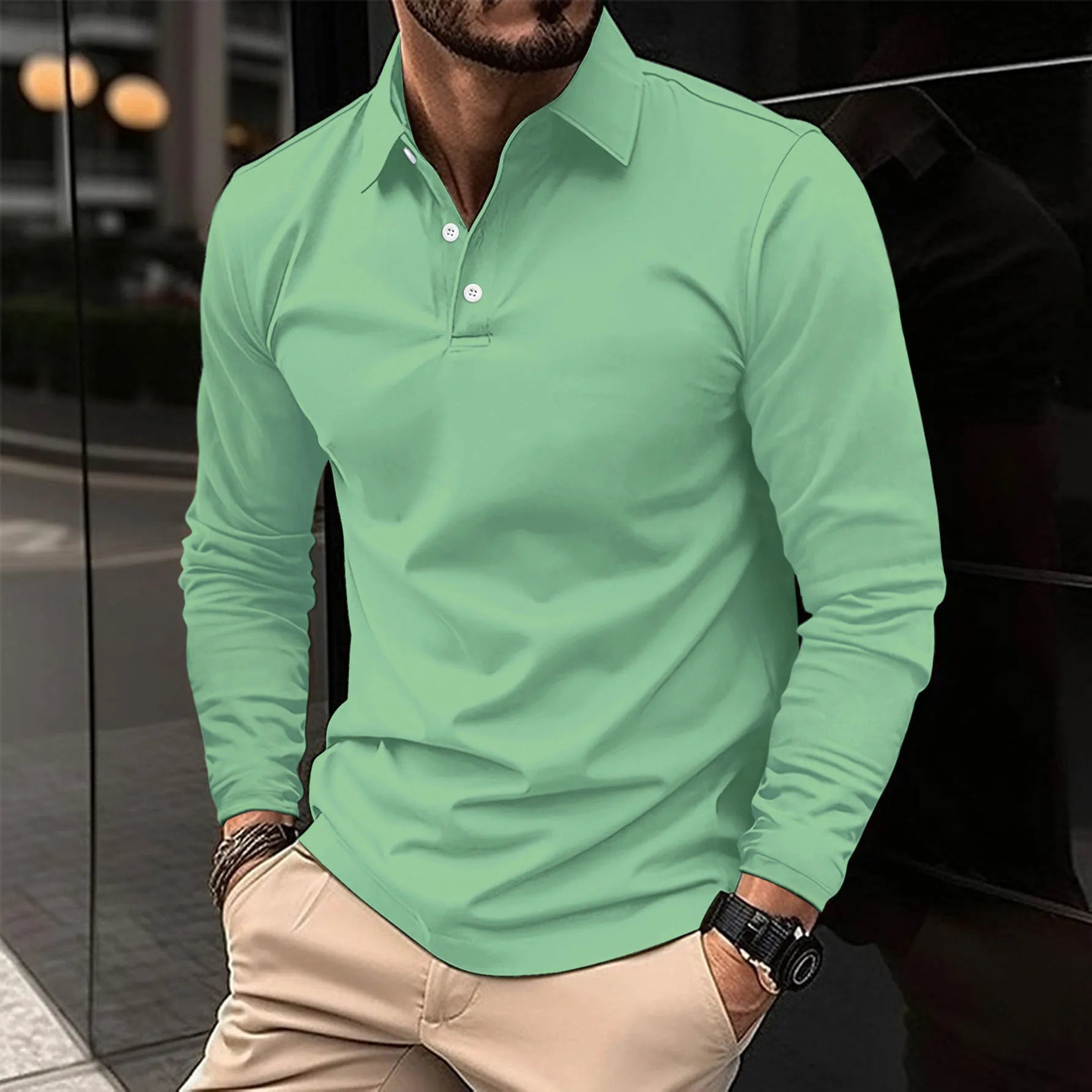 Ethan™ - Polo Casual de Manga Larga