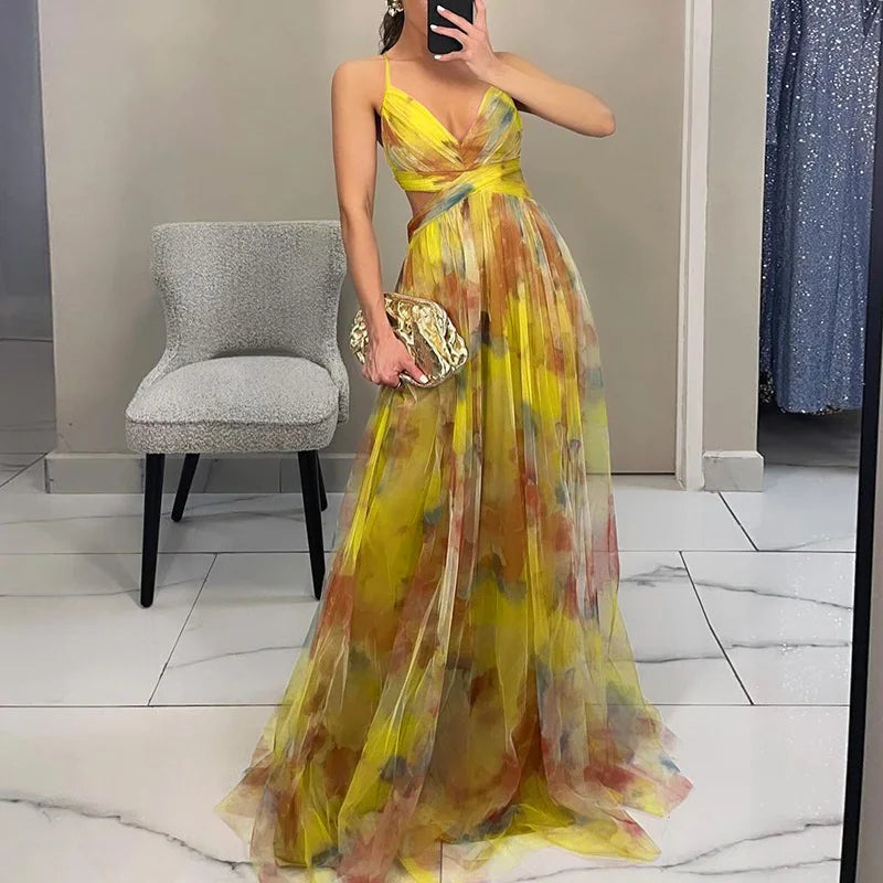 Gisele | Vestido Maxi Floral Halagador