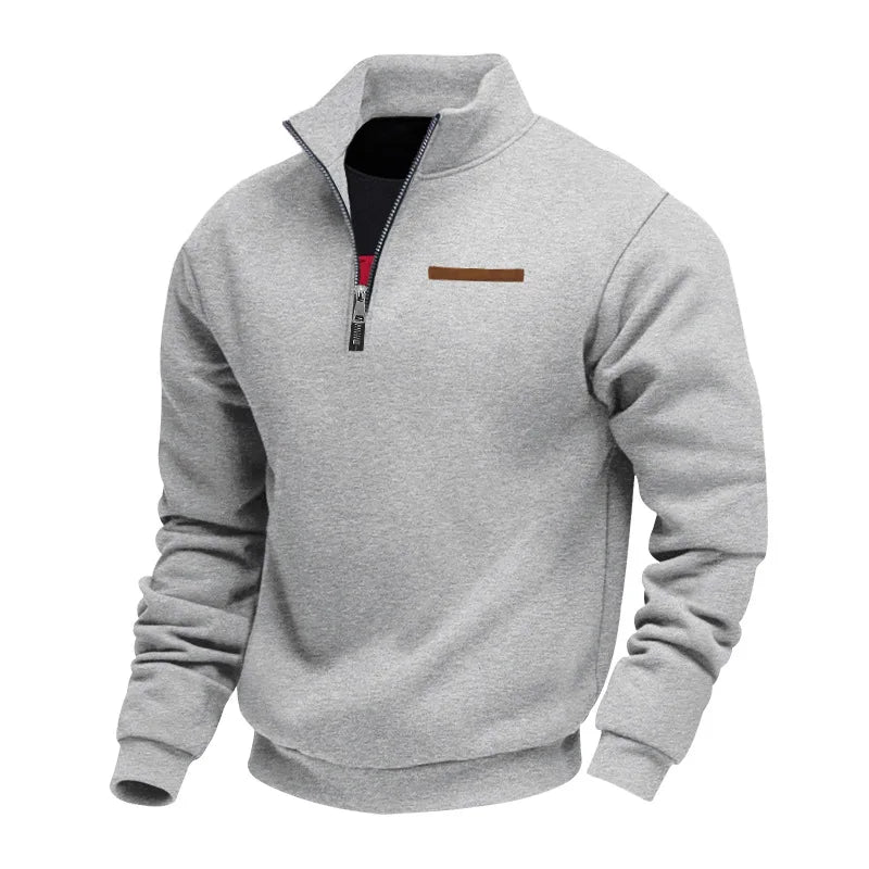 ETHAN – SUDADERA CASUAL DE HOMBRE CON MEDIA CREMALLERA
