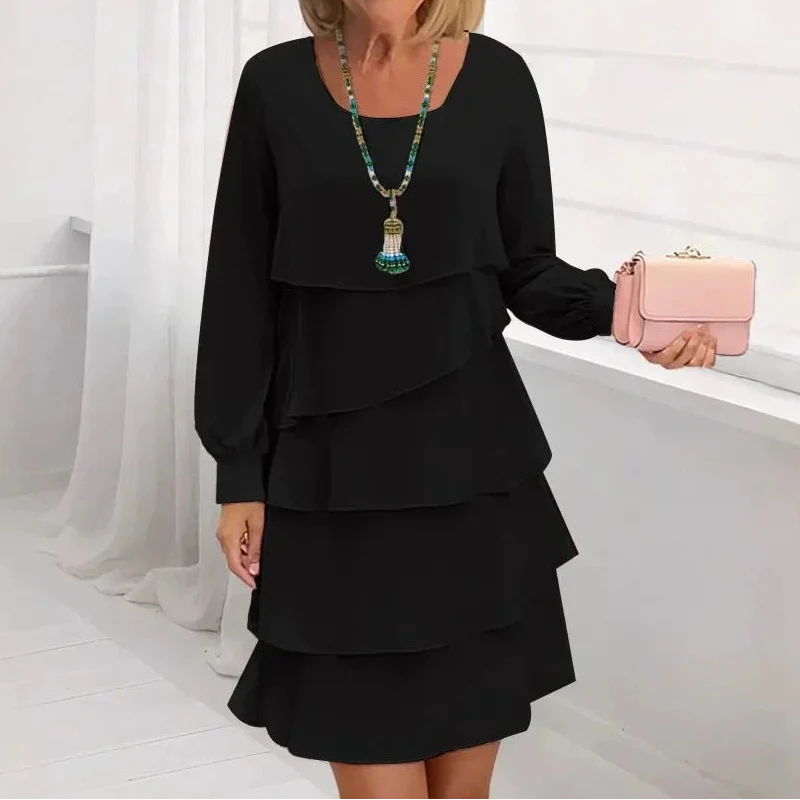 Margaret™ - Vestido de Rüschendress Elegante y Cómodo con Mangas Largas