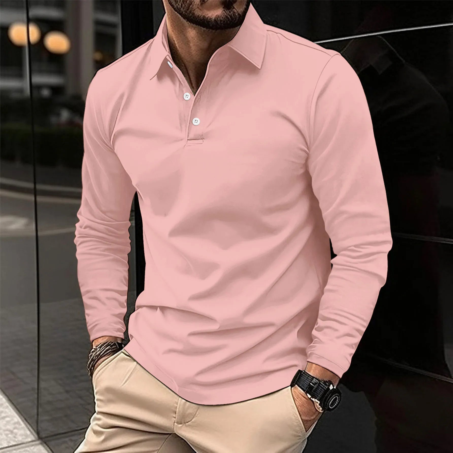 Ethan™ - Polo Casual de Manga Larga