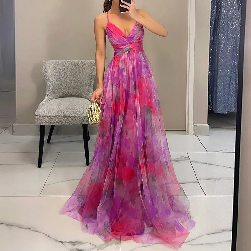 Gisele | Vestido Maxi Floral Halagador