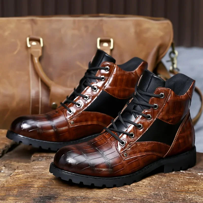 Rendell™ | Botas de Cuero de Cocodrilo