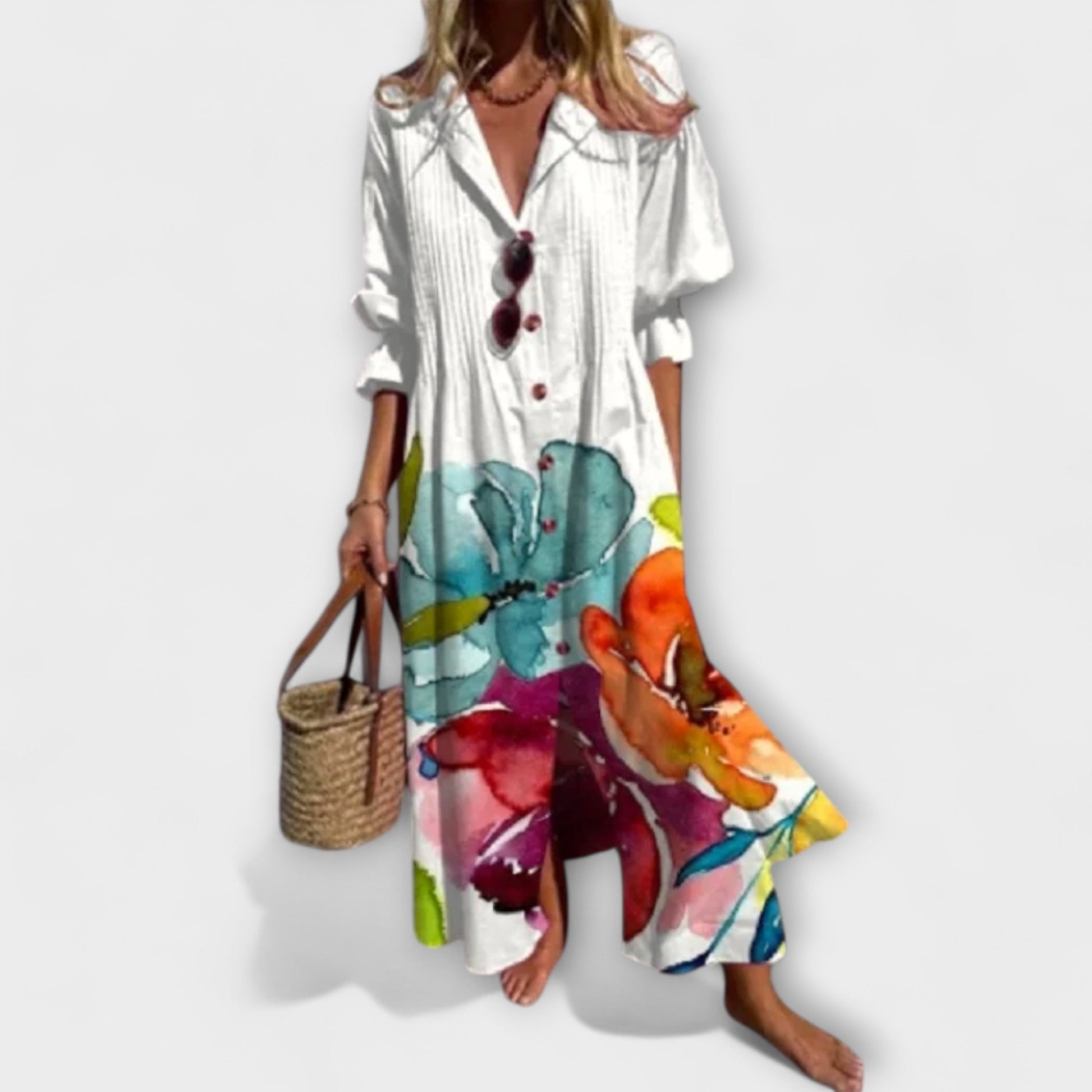 Lila - Vestido Maxi Halagador con Cobertura del Vientre