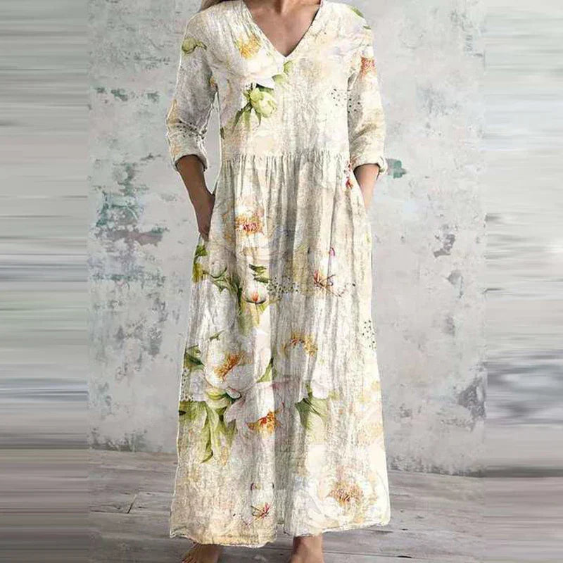 Sofia | Vestido Maxi Floral Elegante y Cómodo