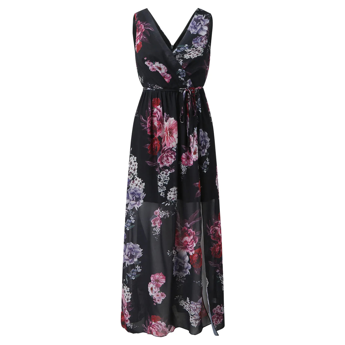 Blanca | Elegante Vestido Maxi Floral con Abertura Alta