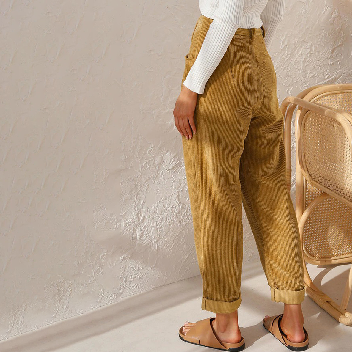 Jacinta | Pantalón de pana para mujer cintura alta