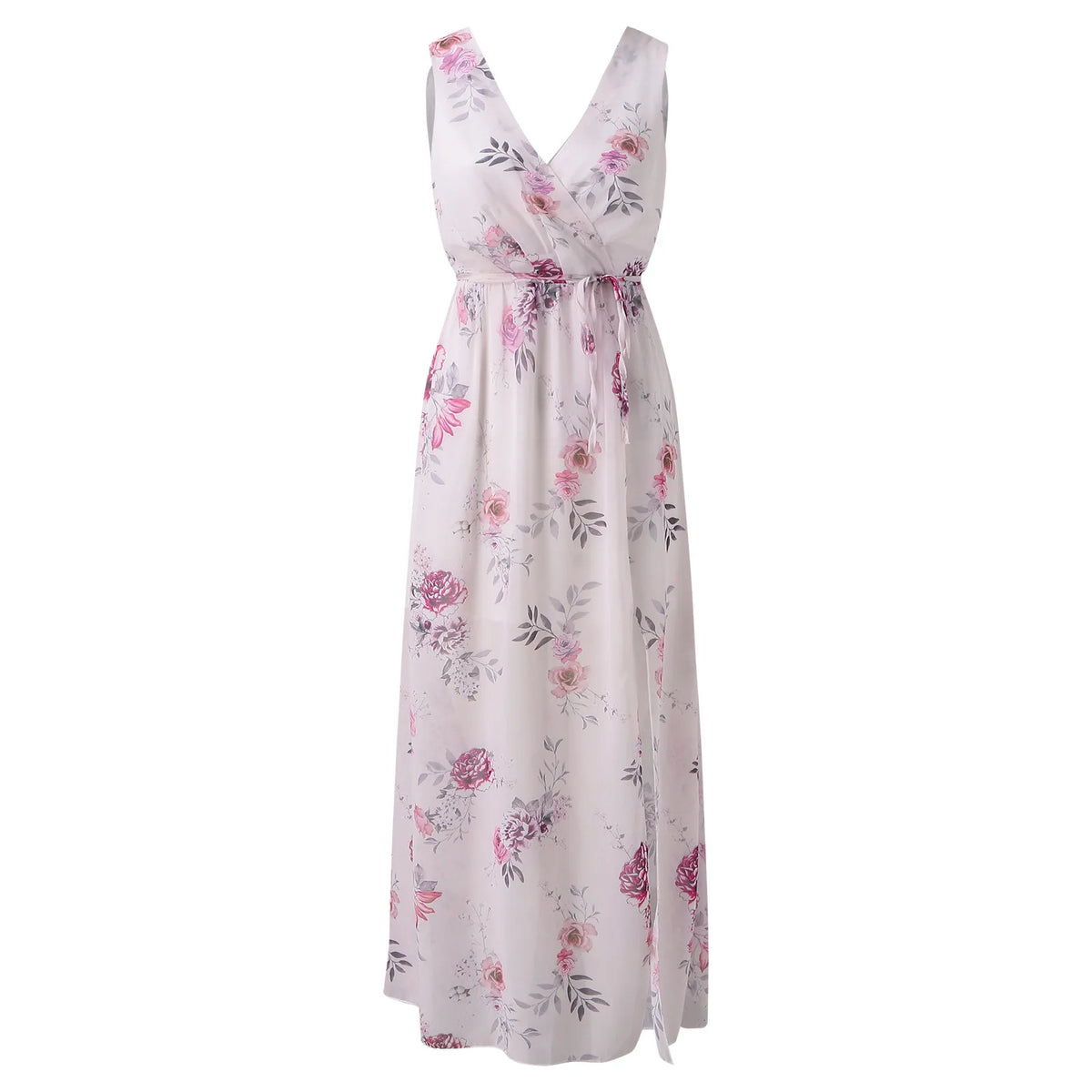 Blanca | Elegante Vestido Maxi Floral con Abertura Alta