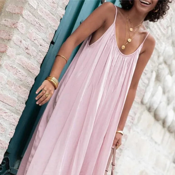 Celeste | Vestido Maxi Estilo Suelto