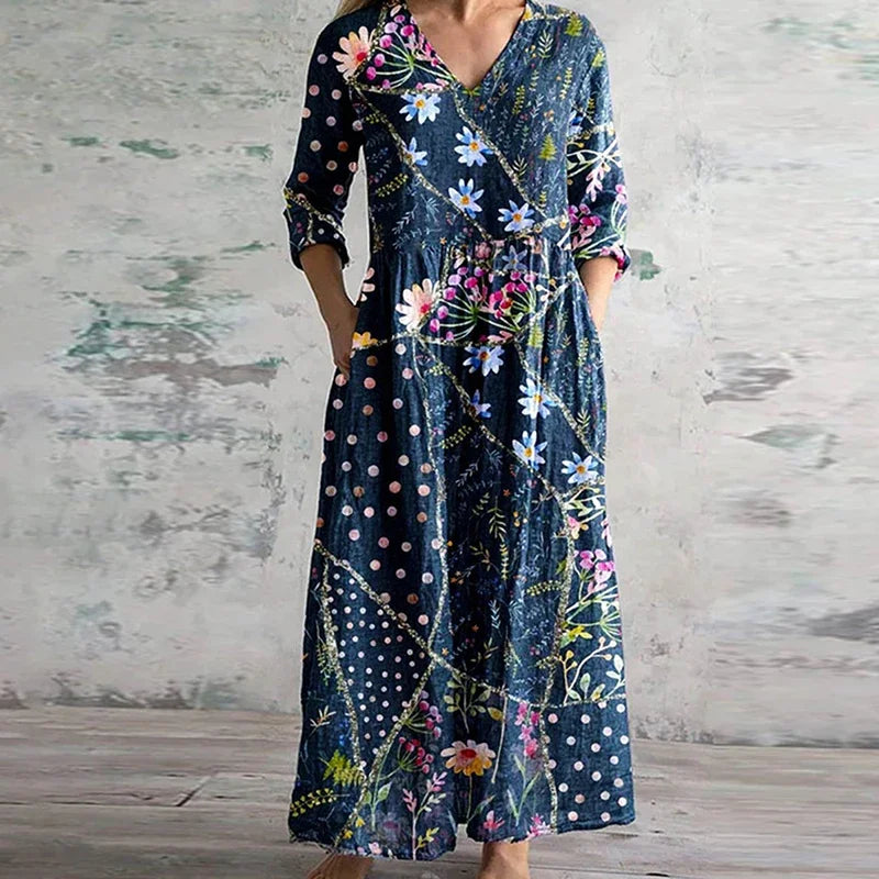 Sophie | Vestido Maxi Floral Verano Cómodo