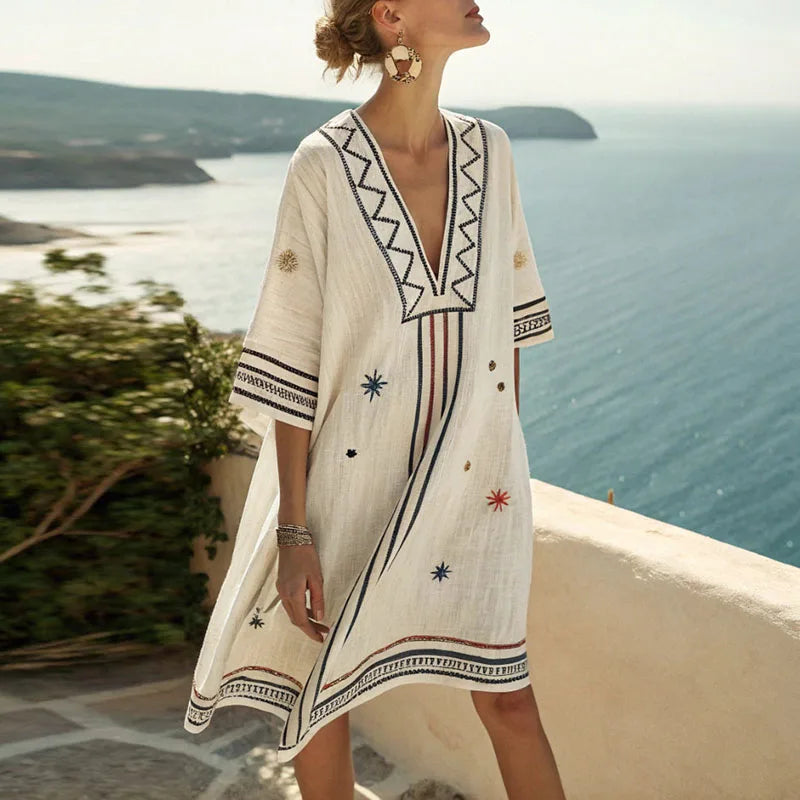 Naomi - Vestido de Playa Elegante y Versátil para los Días de Verano