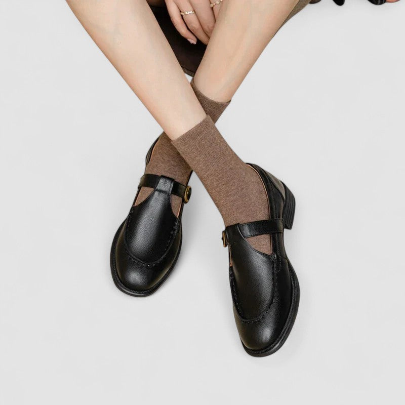 Zhelynne | Zapatos Mary Jane ortopédicos con punta cuadrada
