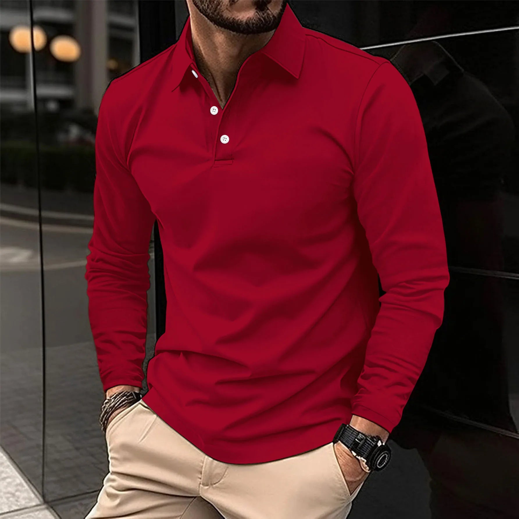 Ethan™ - Polo Casual de Manga Larga