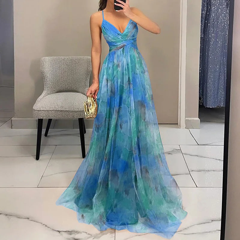 Gisele | Vestido Maxi Floral Halagador