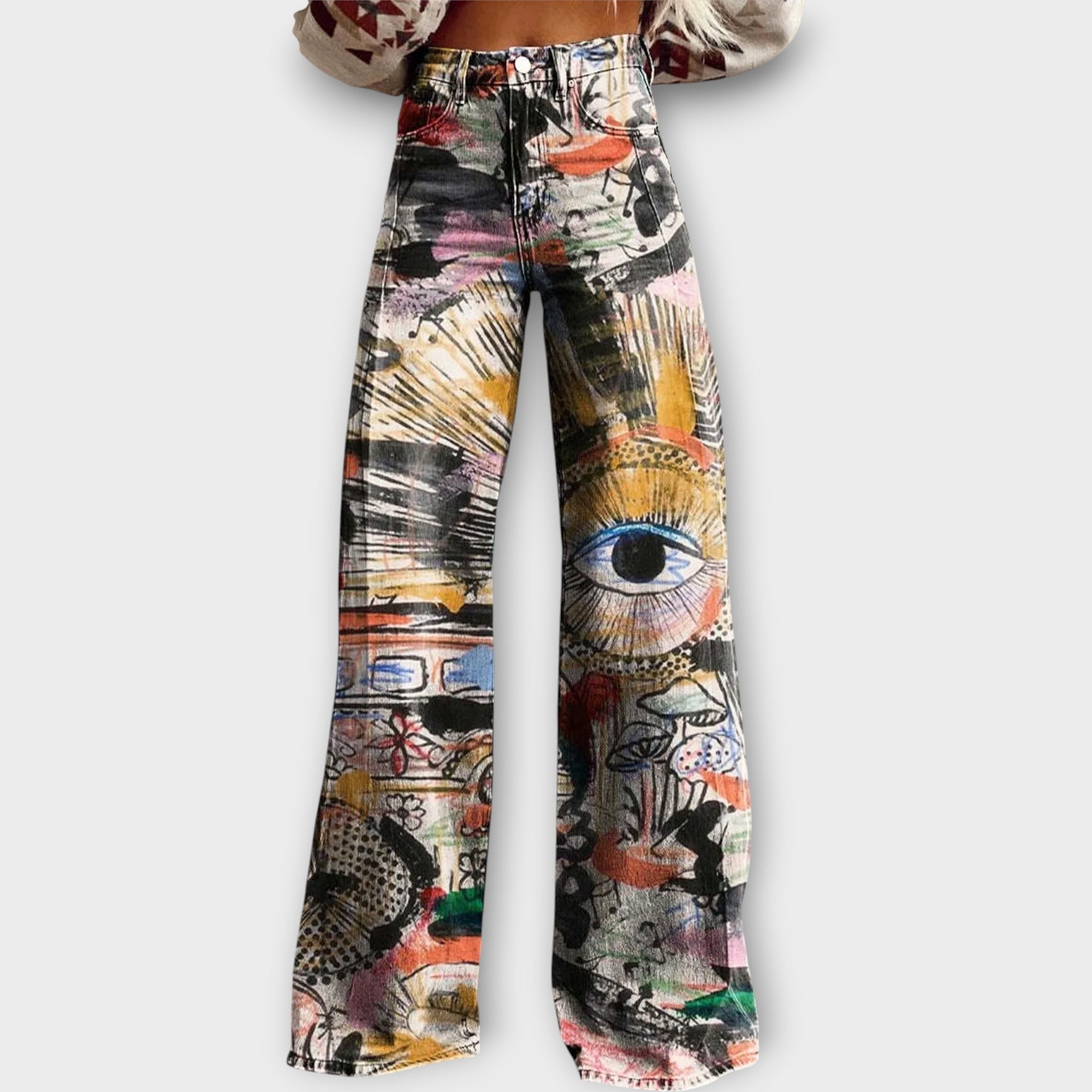 Jeans con Impresiones Artísticas