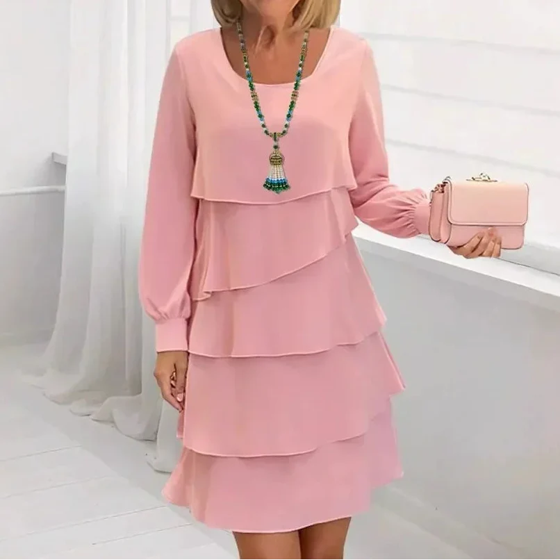 Margaret™ - Vestido de Rüschendress Elegante y Cómodo con Mangas Largas