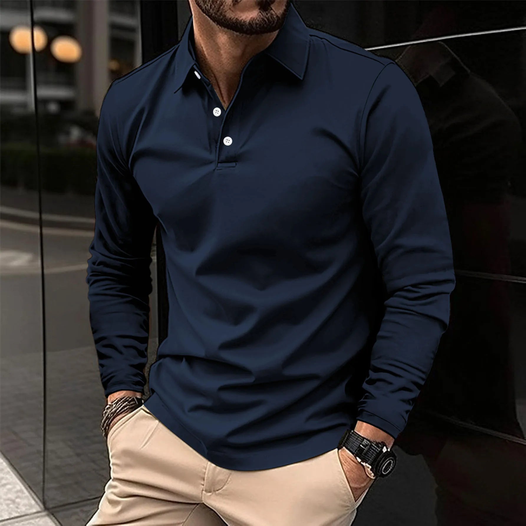 Ethan™ - Polo Casual de Manga Larga