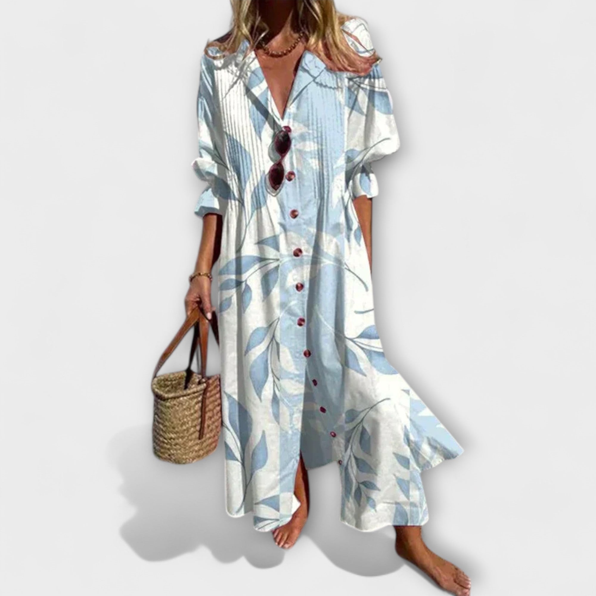 Lila - Vestido Maxi Halagador con Cobertura del Vientre