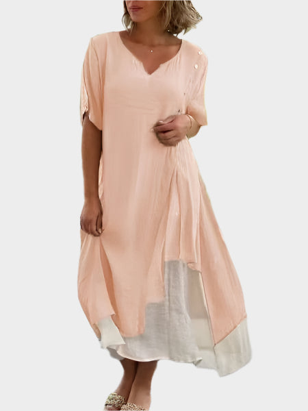 Vestido Maxi Clásico en Color Sólido