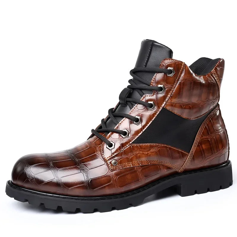 Rendell™ | Botas de Cuero de Cocodrilo