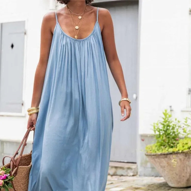 Celeste | Vestido Maxi Estilo Suelto