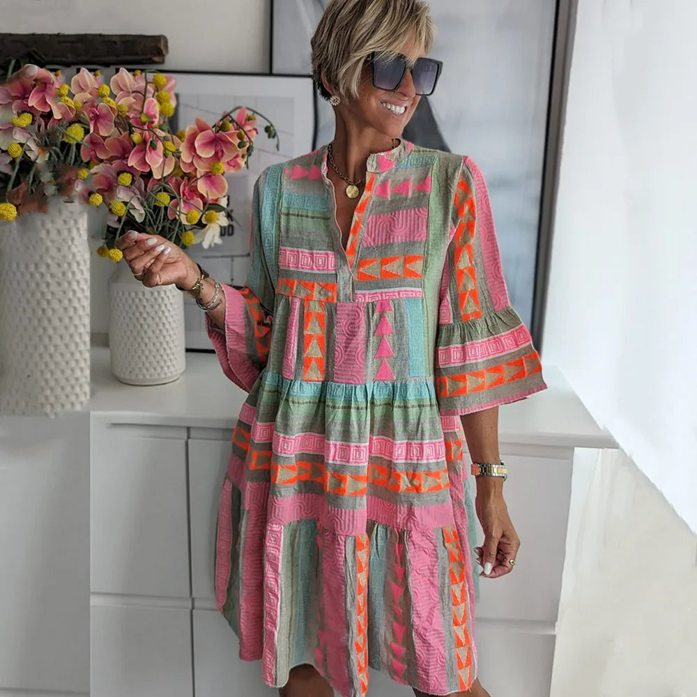 Dominique™ | Elegante Vestido Midi de Verano