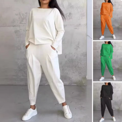 Lotte | Conjunto de Dos Piezas con Cuello Redondo y Mangas Largas