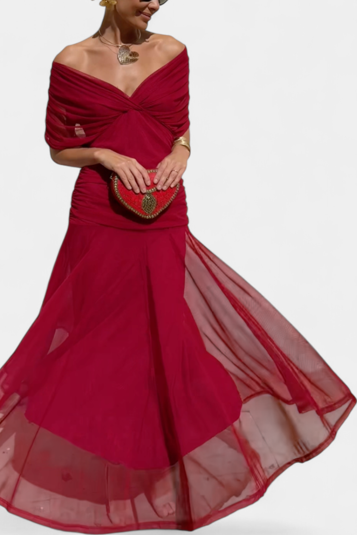 Robe Florale Longue Alondraa™ avec Décolleté en V
