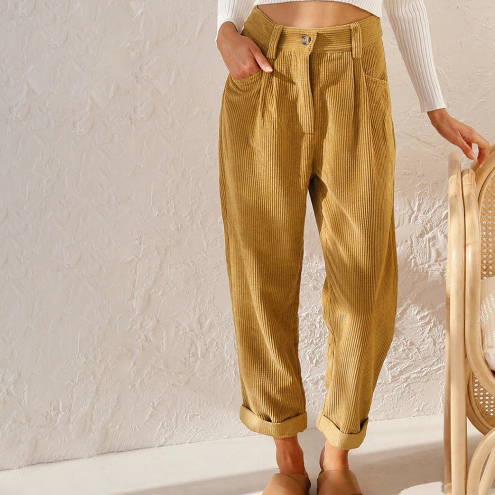 Jacinta | Pantalón de pana para mujer cintura alta