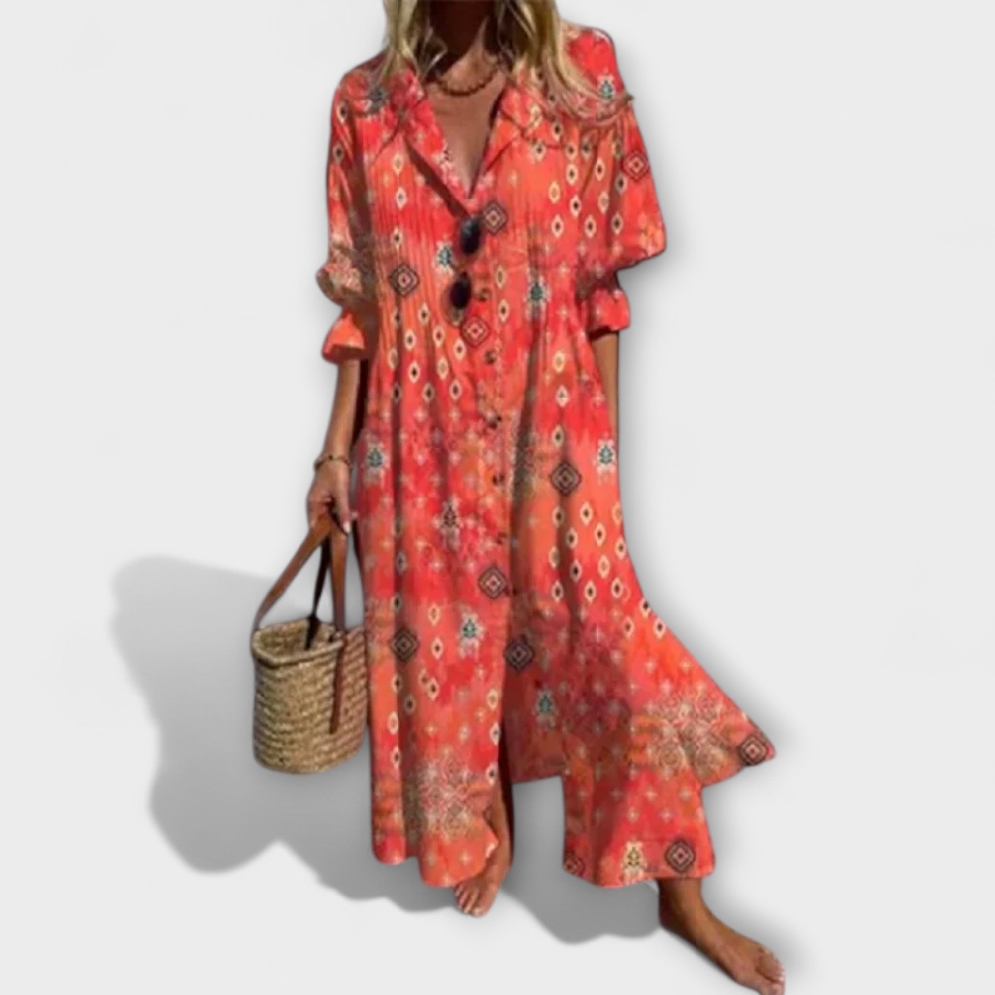 Lila - Vestido Maxi Halagador con Cobertura del Vientre
