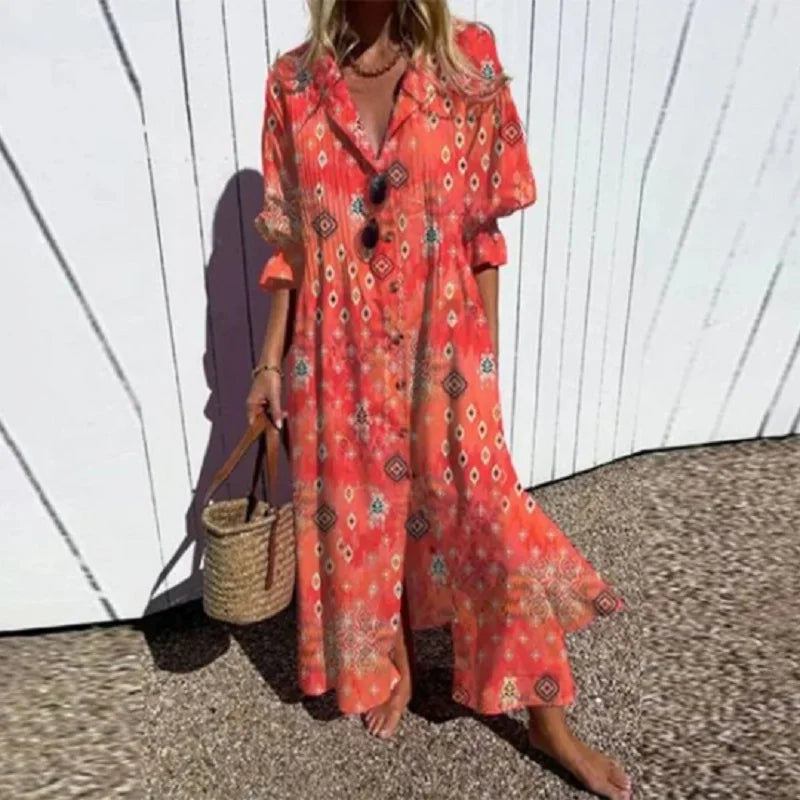 Trishia - Vestido Vibrante de Flores