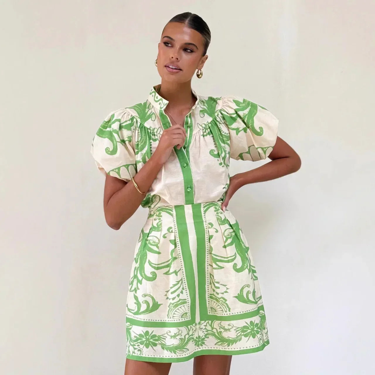 Vestido de cóctel floral de lino Kelsey