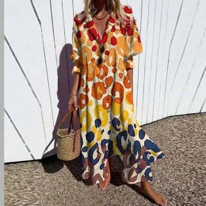 Trishia - Vestido Vibrante de Flores
