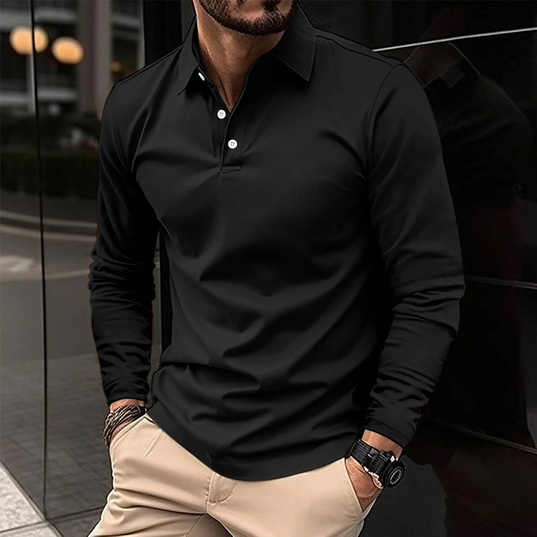 Ethan™ - Polo Casual de Manga Larga