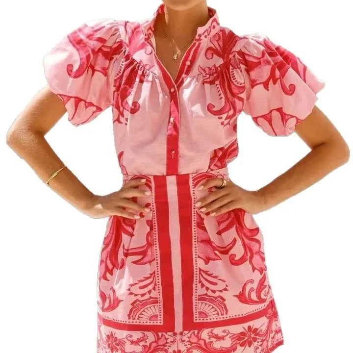 Vestido de cóctel floral de lino Kelsey