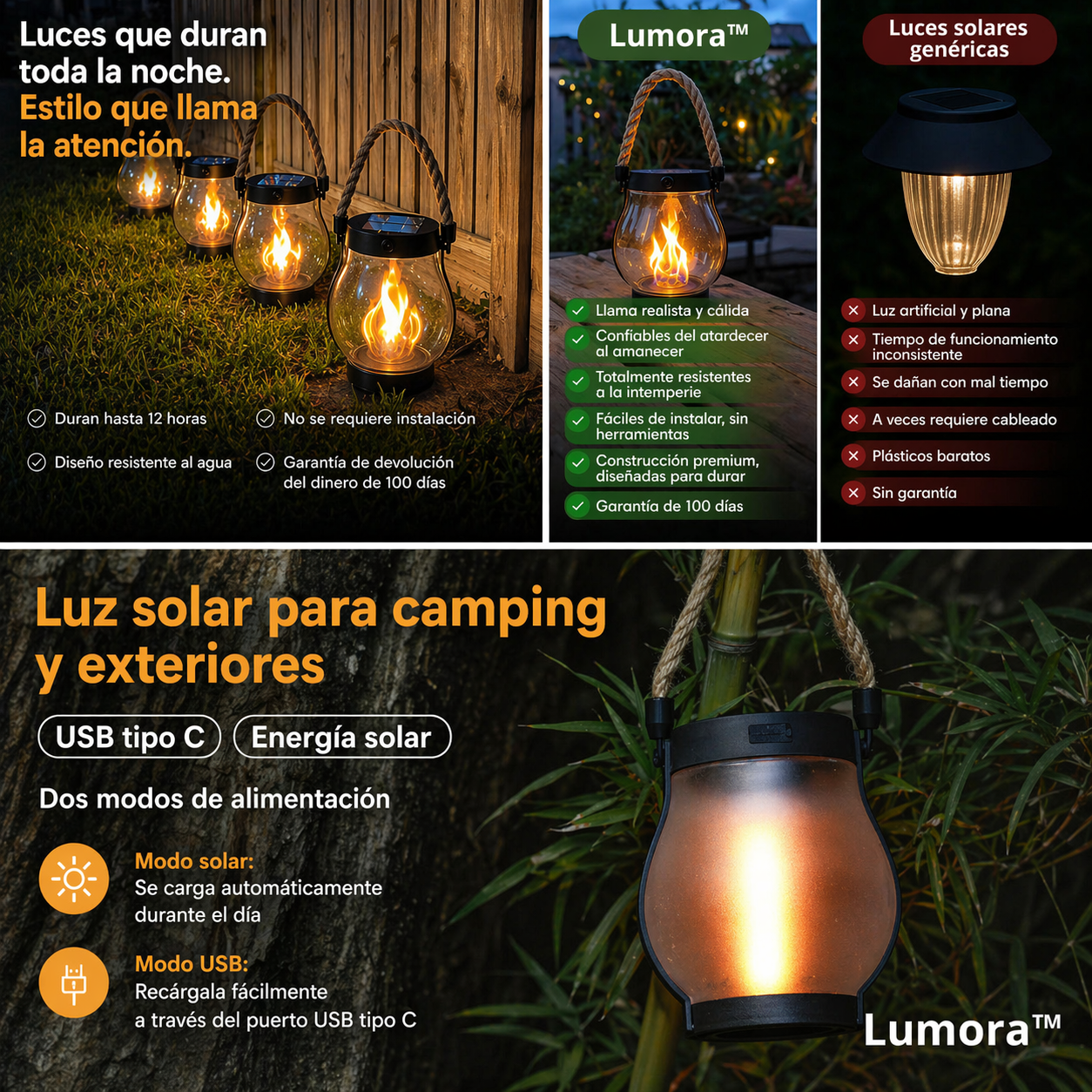 Lumora™ – Linternas Solares para Exterior