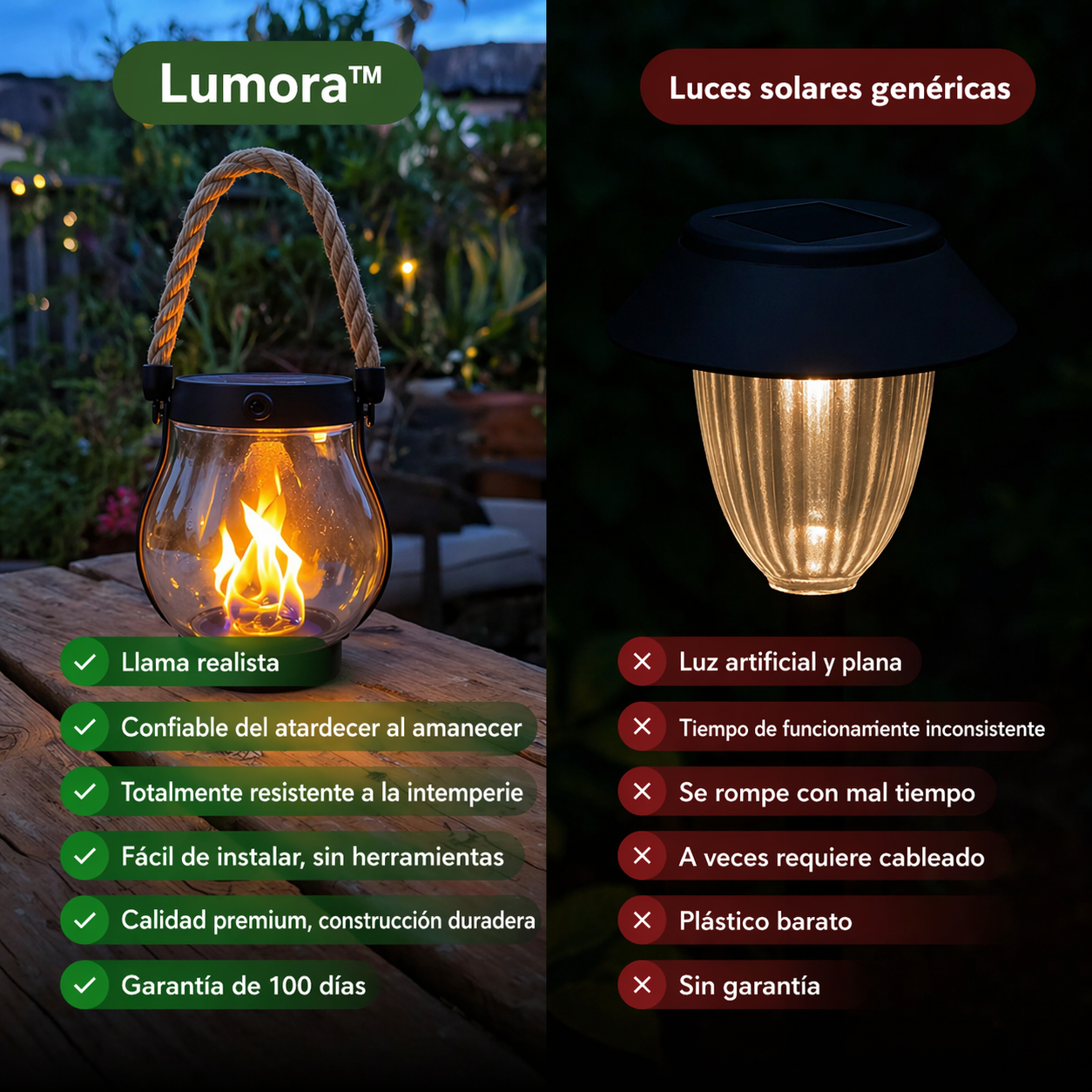 Lumora™ – Linternas Solares para Exterior
