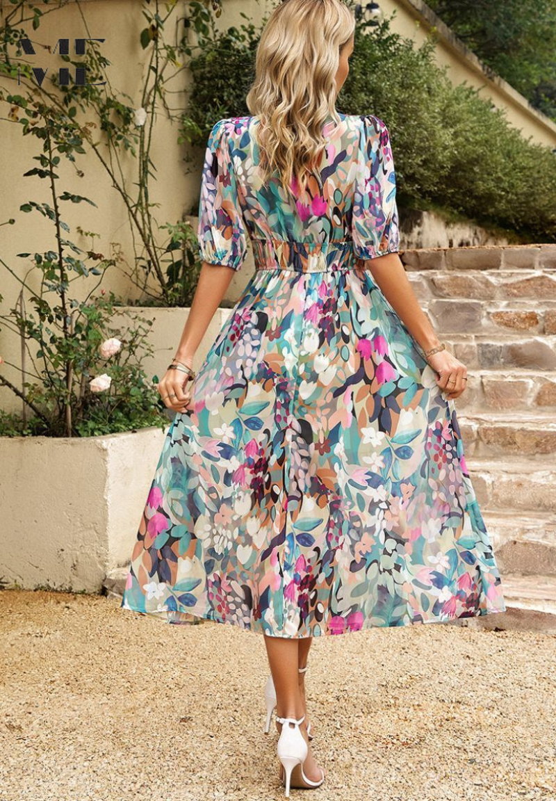 Chloe | Elegante Vestido Floral de Verano