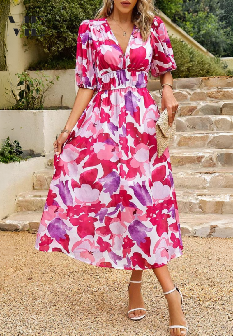 Chloe | Elegante Vestido Floral de Verano