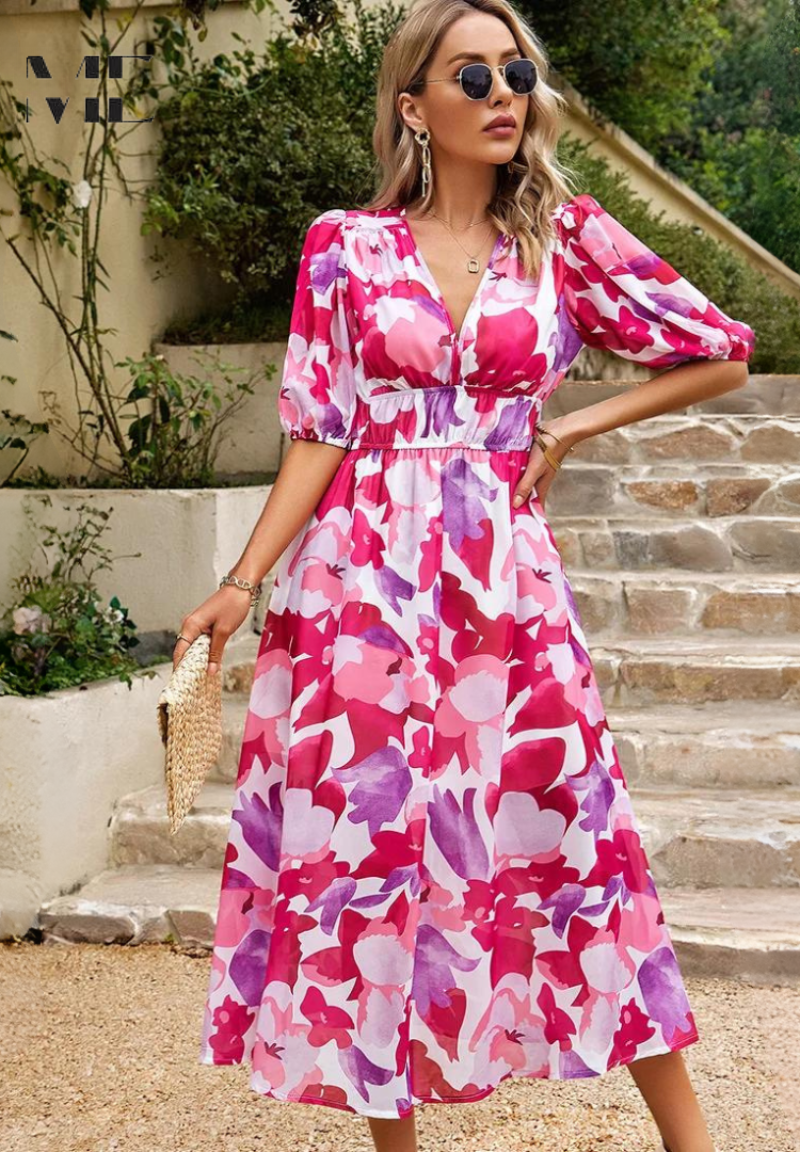 Chloe | Elegante Vestido Floral de Verano