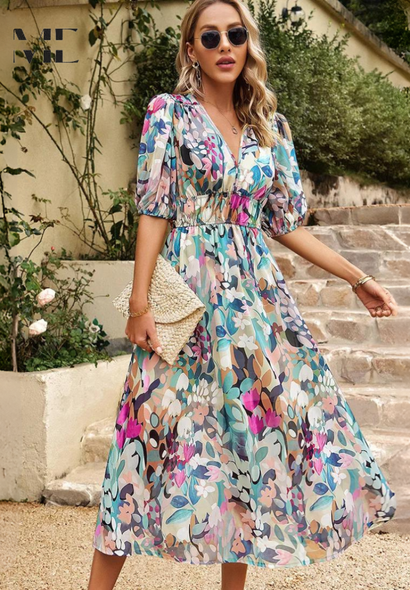 Chloe | Elegante Vestido Floral de Verano