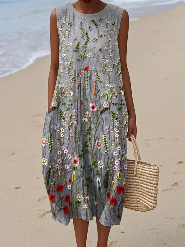 Carla | Vestido Midi de Flores