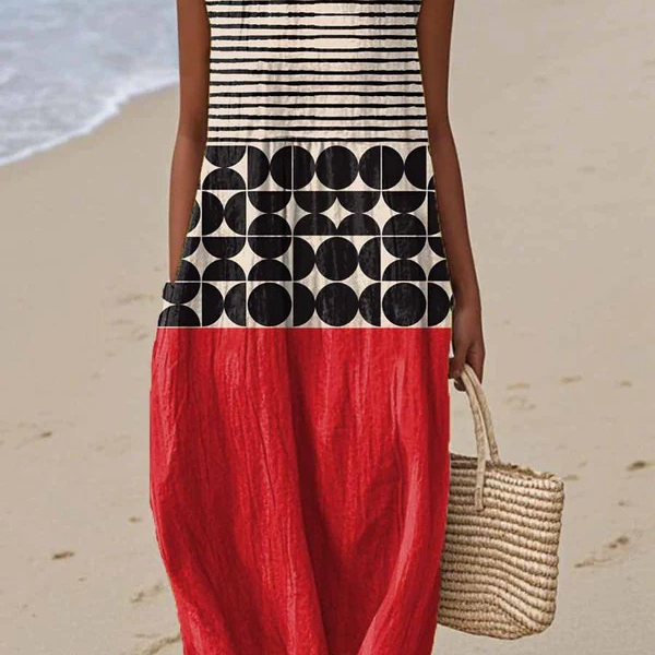 Jane | Vestido Midi a Bloques de Colores