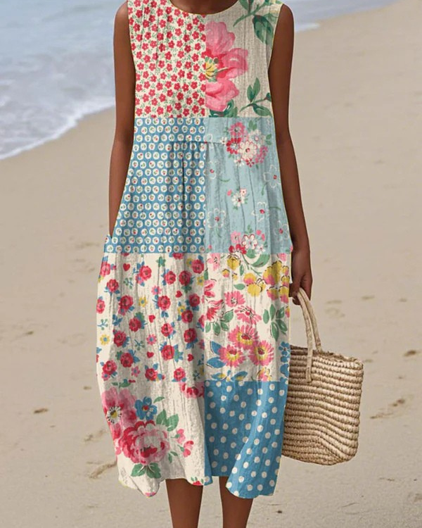 Anna | Vestido Midi Patchwork