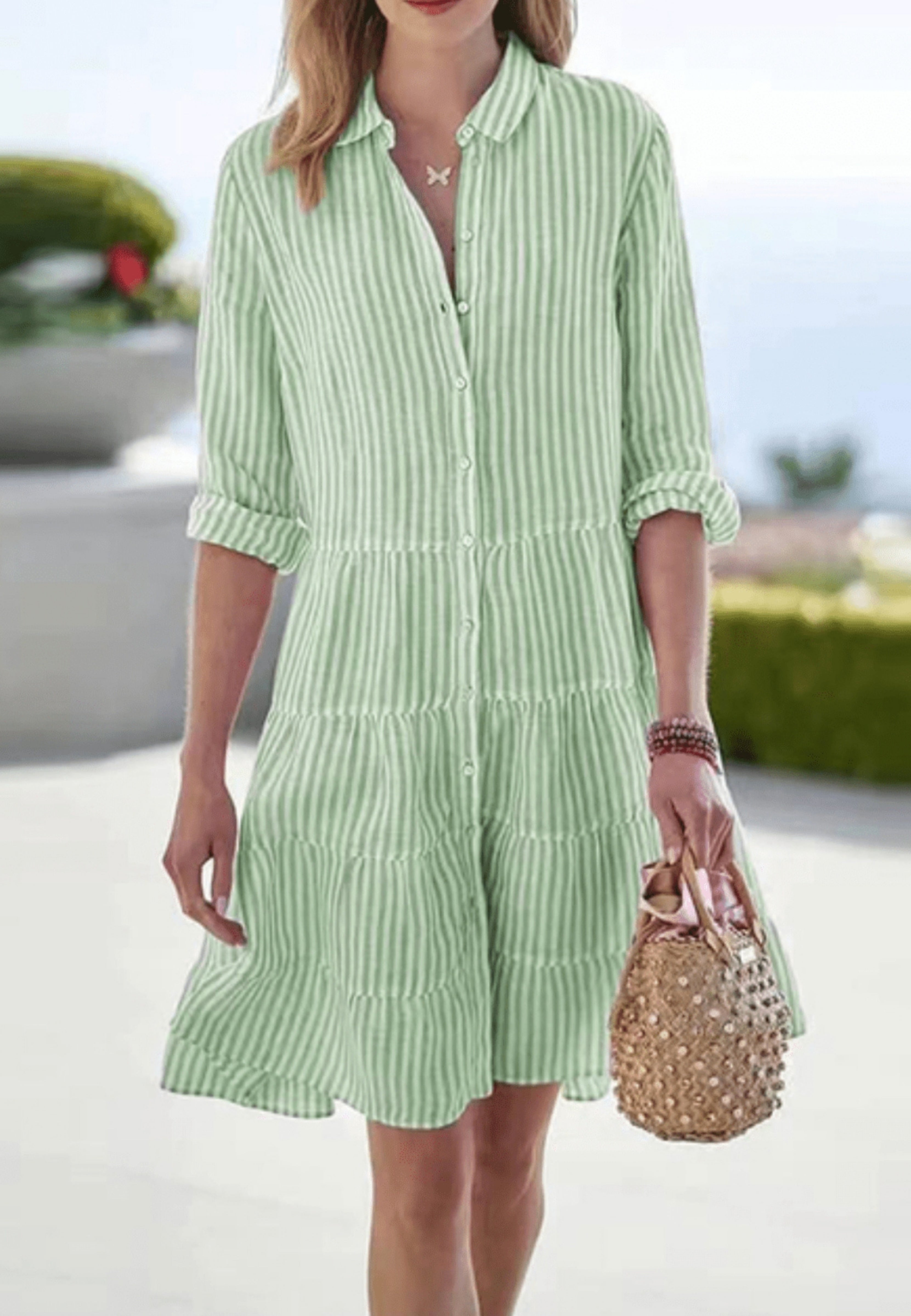 EMMIE – VESTIDO MINI A RAYAS BAJO EL SOL