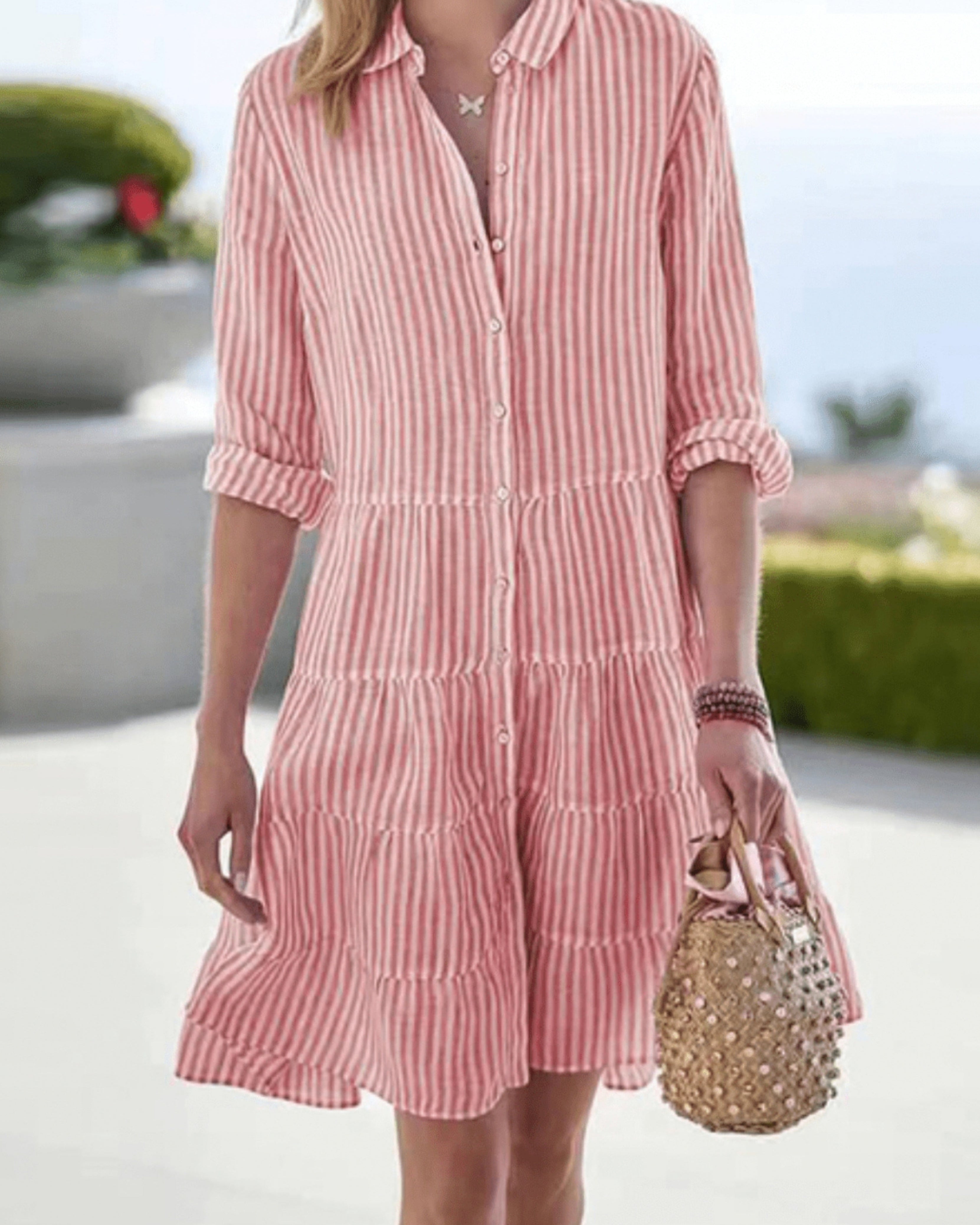 EMMIE – VESTIDO MINI A RAYAS BAJO EL SOL