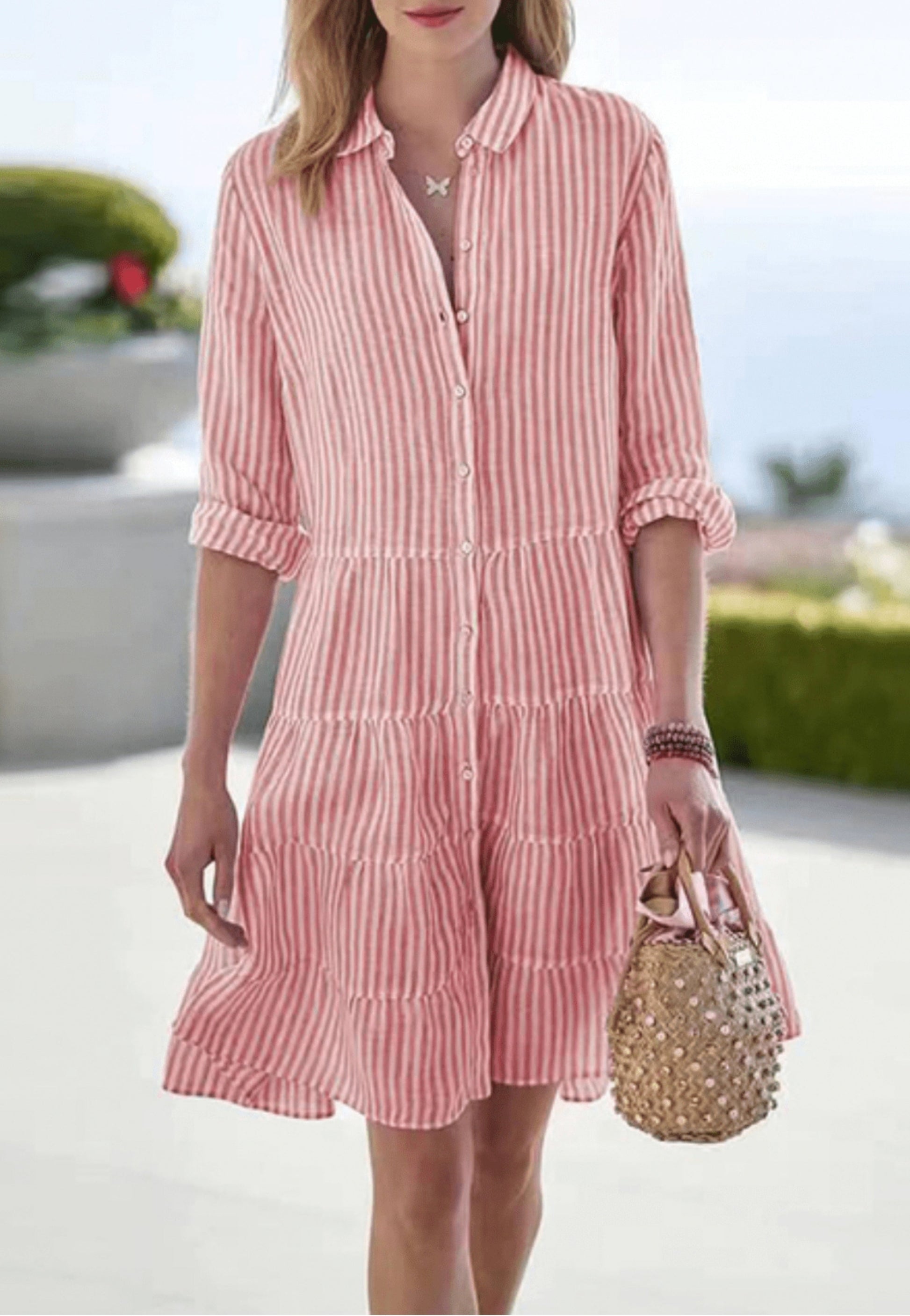 EMMIE – VESTIDO MINI A RAYAS BAJO EL SOL
