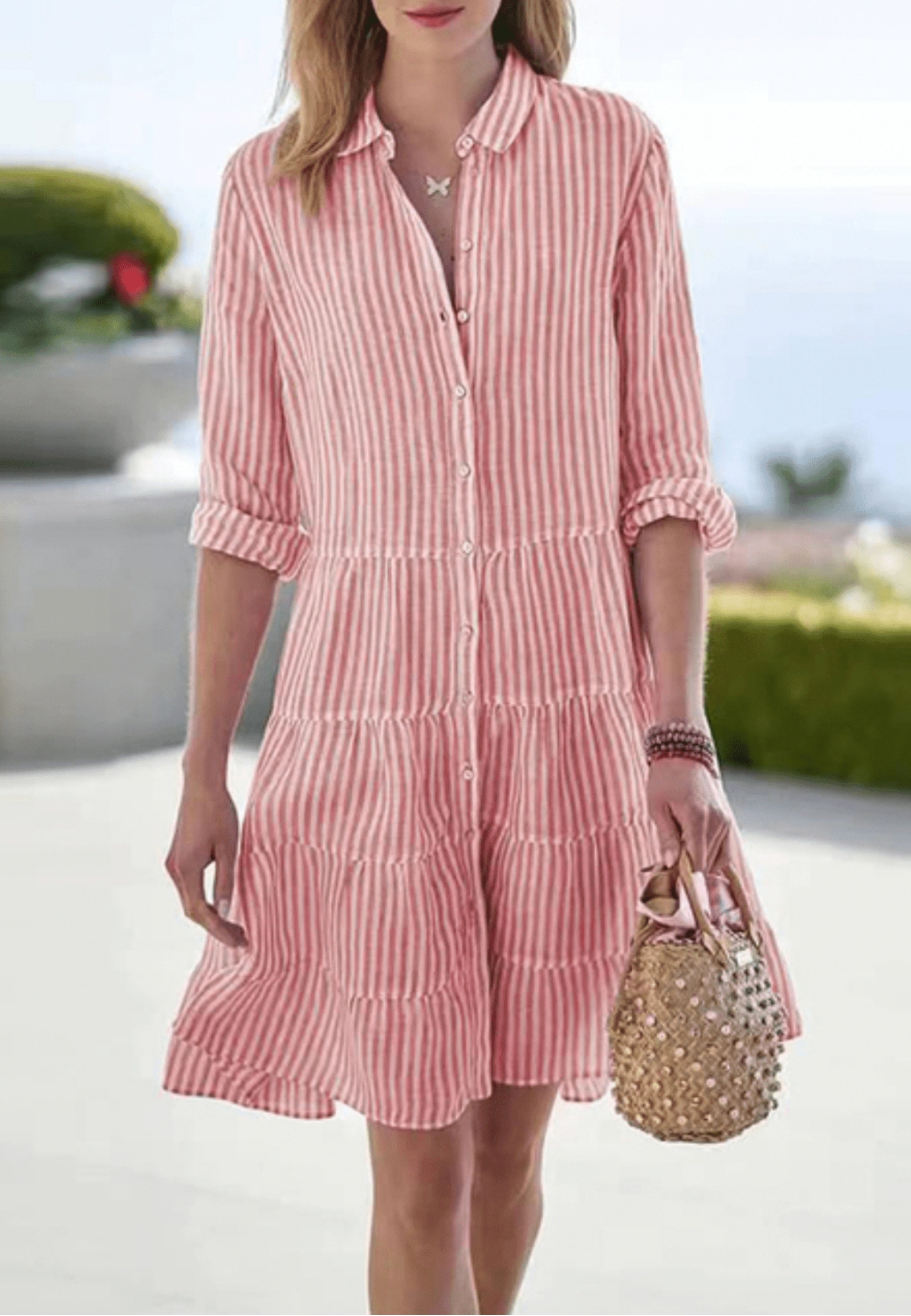 EMMIE – VESTIDO MINI A RAYAS BAJO EL SOL