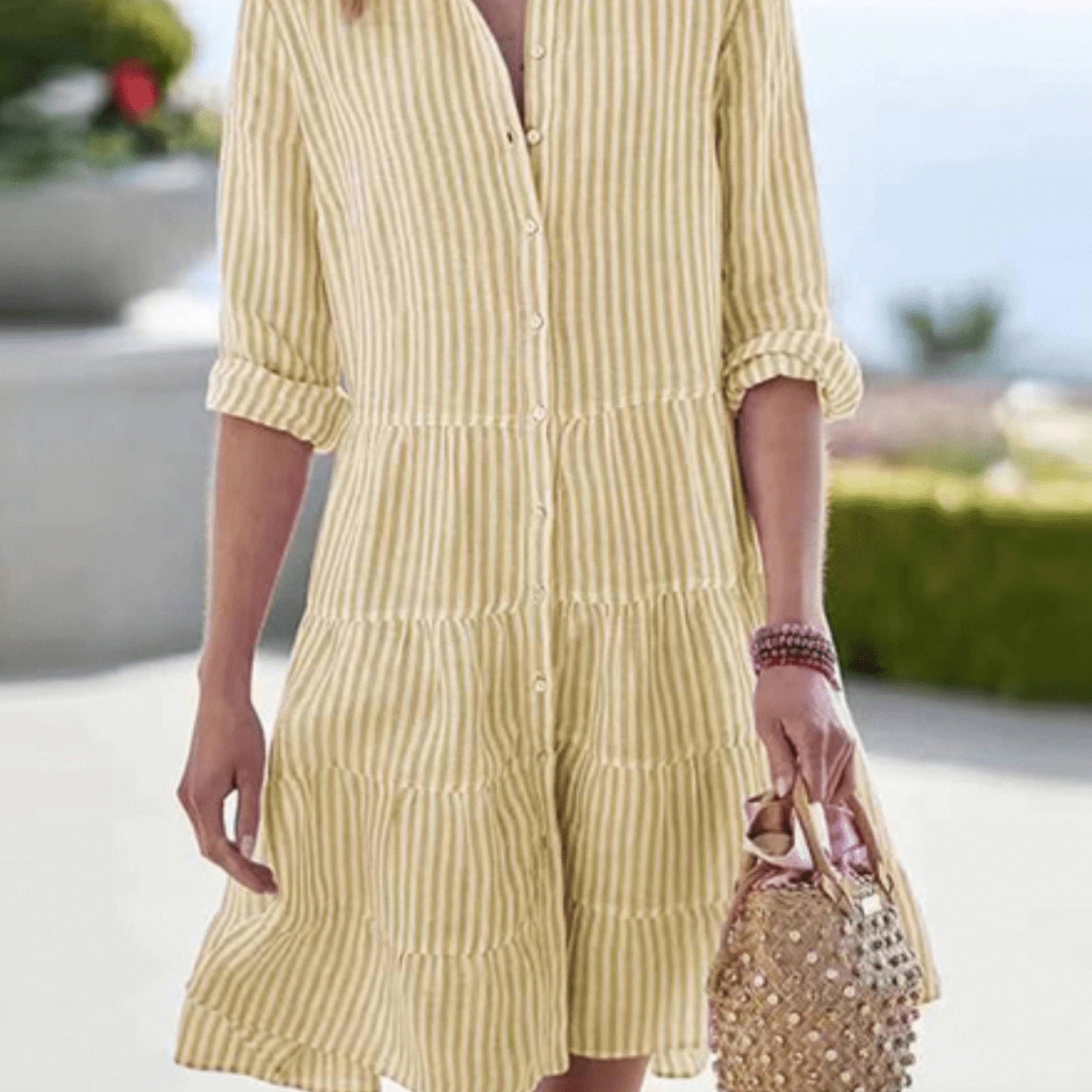 EMMIE – VESTIDO MINI A RAYAS BAJO EL SOL